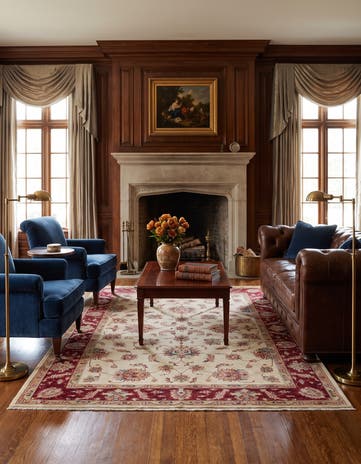 5' 9 x 8' 1 Hand Knotted Ziegler Rug
