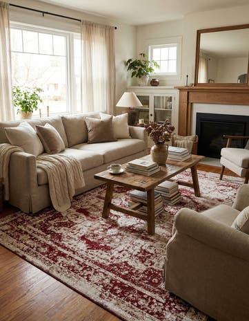 Burgundy Monte Carlo Rug