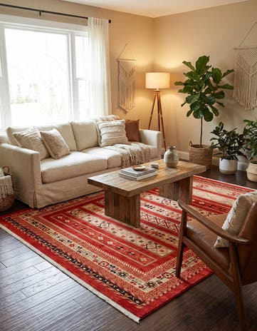 Rust Red Kashkuli Gabbeh Rug