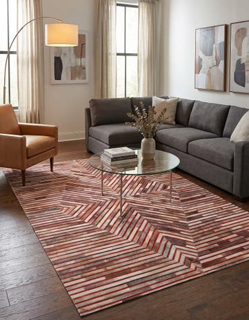 5' 1 x 7' 11 Cowhide Stocks Rug