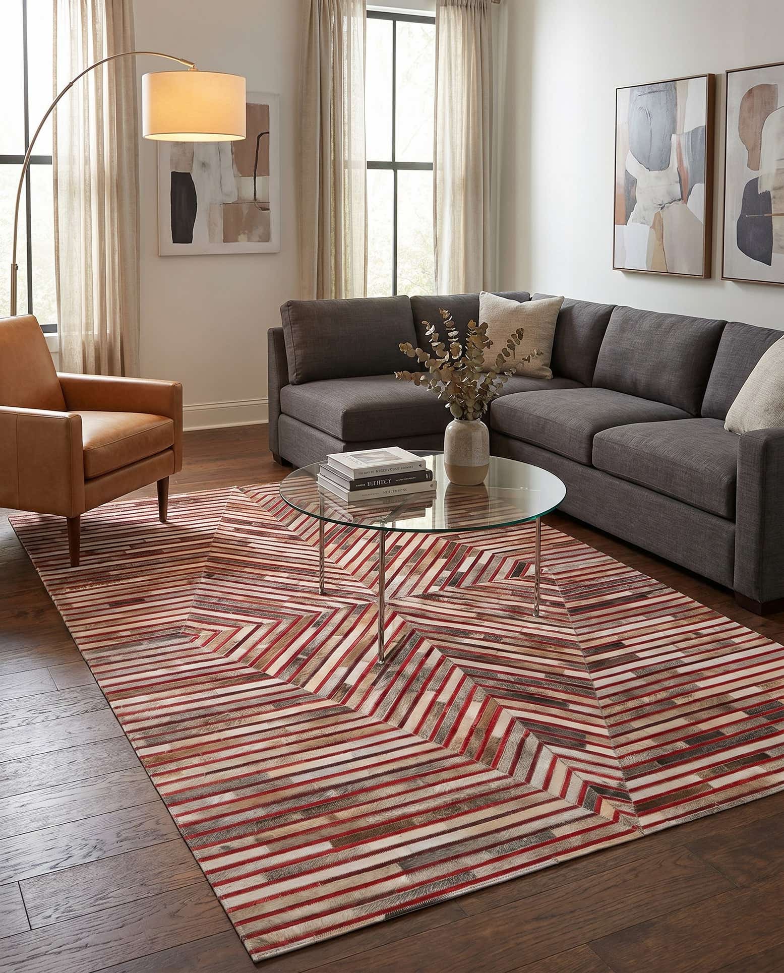 5' 1 x 7' 11 Cowhide Stocks Rug