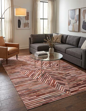 5' 1 x 7' 11 Cowhide Stocks Rug