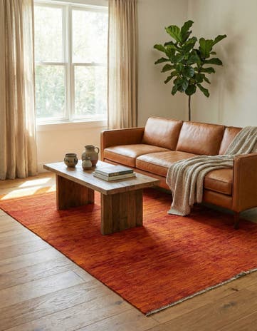 4' 1 x 6' 2 Hand Woven Kilim Modern Wool Rug