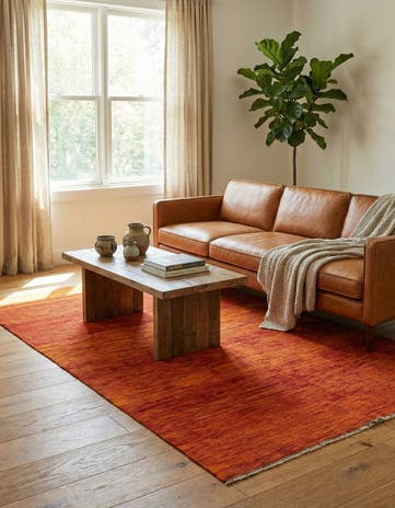 4' 1 x 6' 2 Hand Woven Kilim Modern Wool Rug