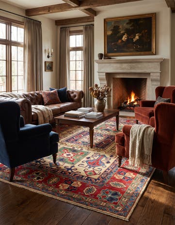 6' 8 x 10' 1 Hand Knotted Kazak Rug