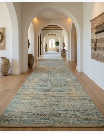 5' 2 x 19' 4 Hand Knotted Moroccan Wool Runner Rug