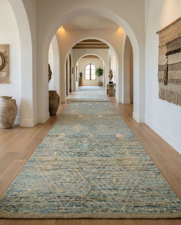 5' 2 x 19' 4 Hand Knotted Moroccan Wool Runner Rug