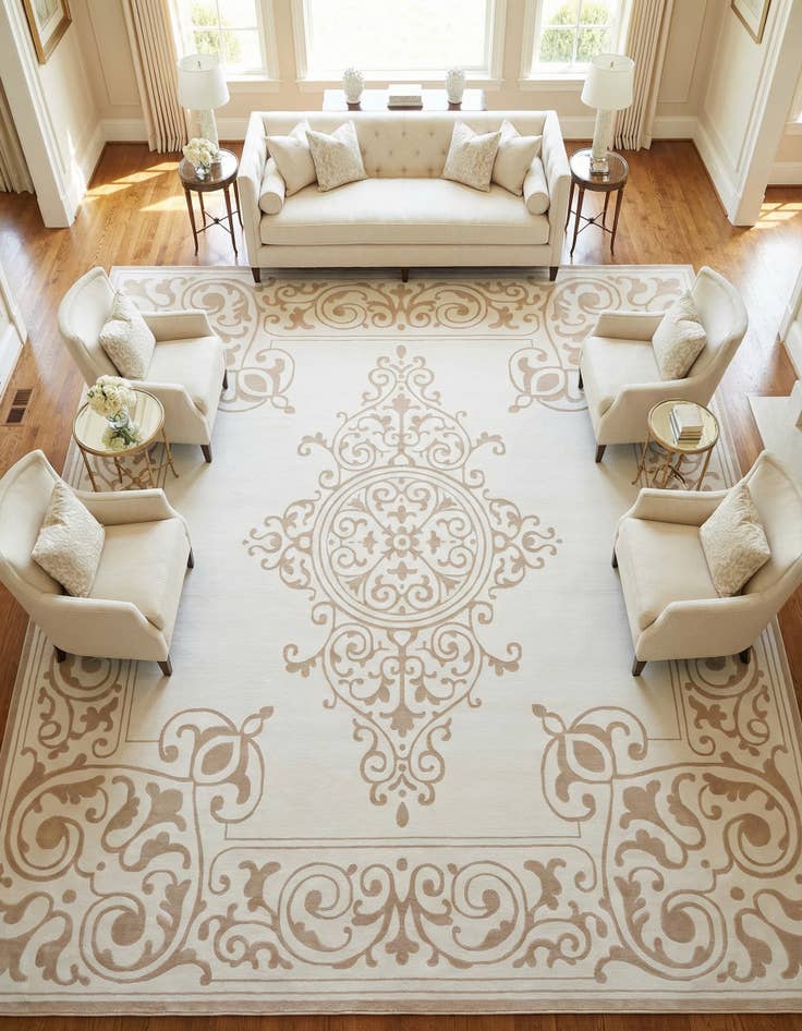 Detail image of  10' 8 x 10' 8 Hermitage Square Rug