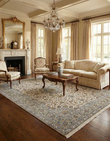 9' 9 x 12' 3 Kashan Wool Rug