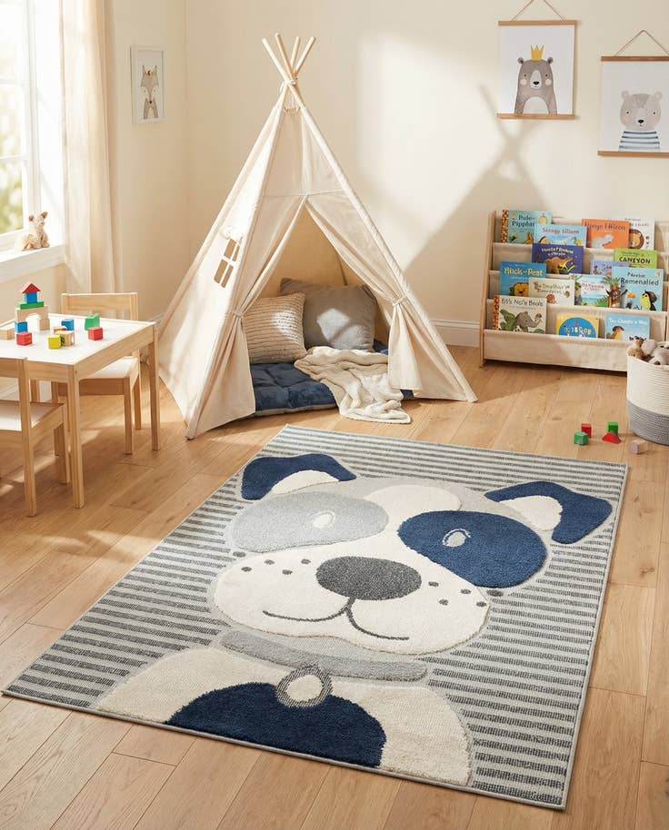 Detail image of 5' x 7' Whimsy Kids Rug