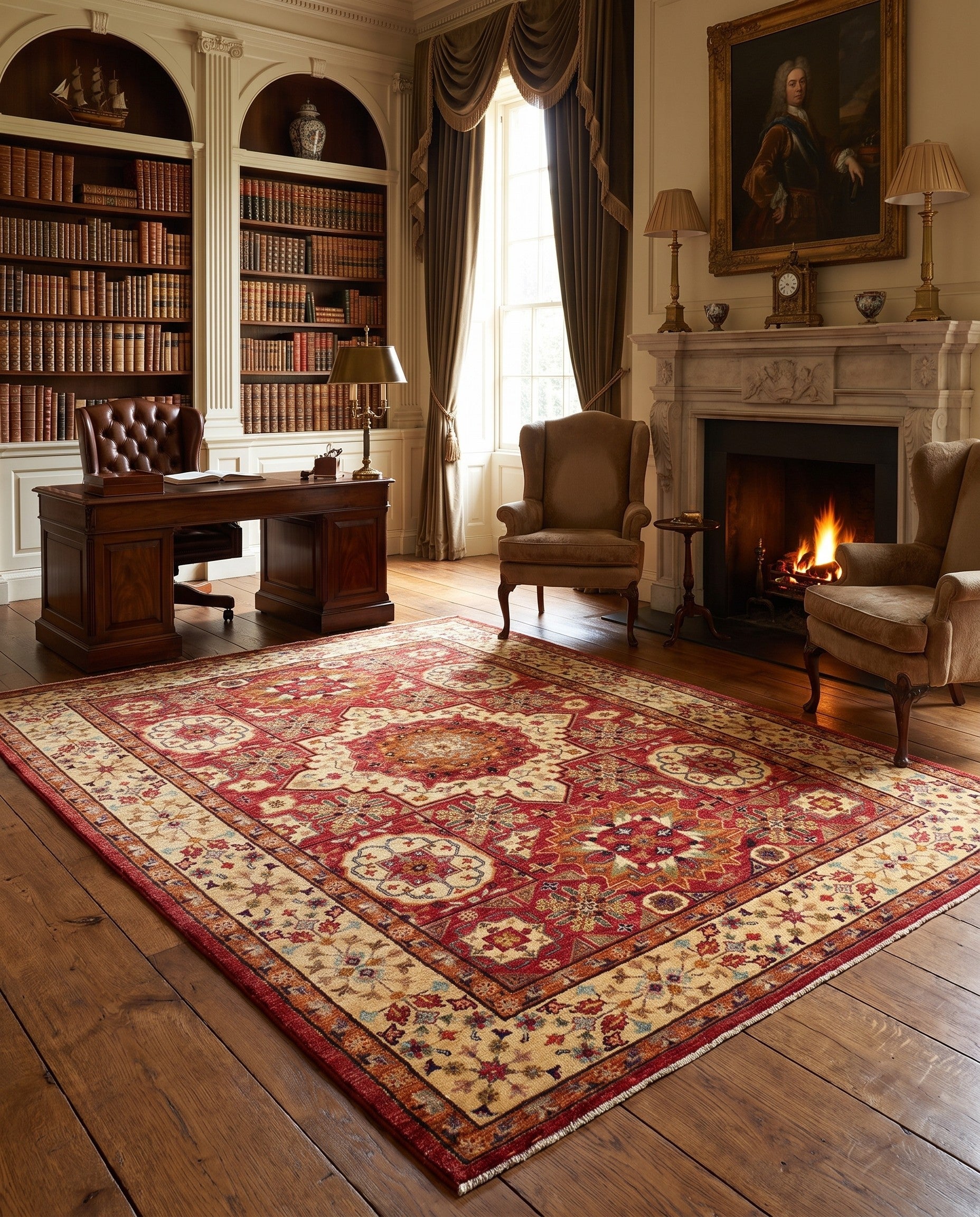 5' 7 x 7' 11 Hand Knotted Mamluk Ziegler Rug