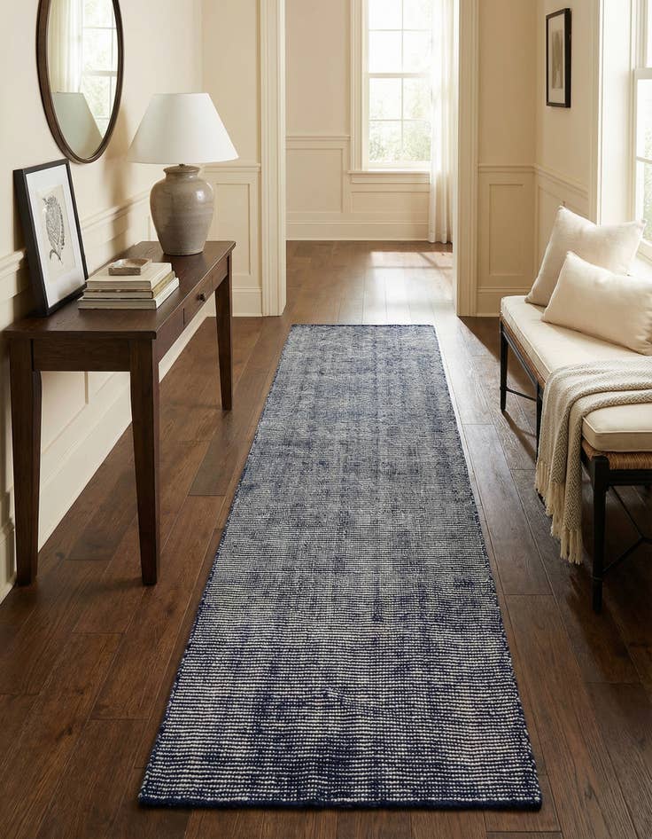 Detail image of 2' x 9' 10 Hand Woven Jill Zarin English Manor Farmhouse Wool Runner Rug