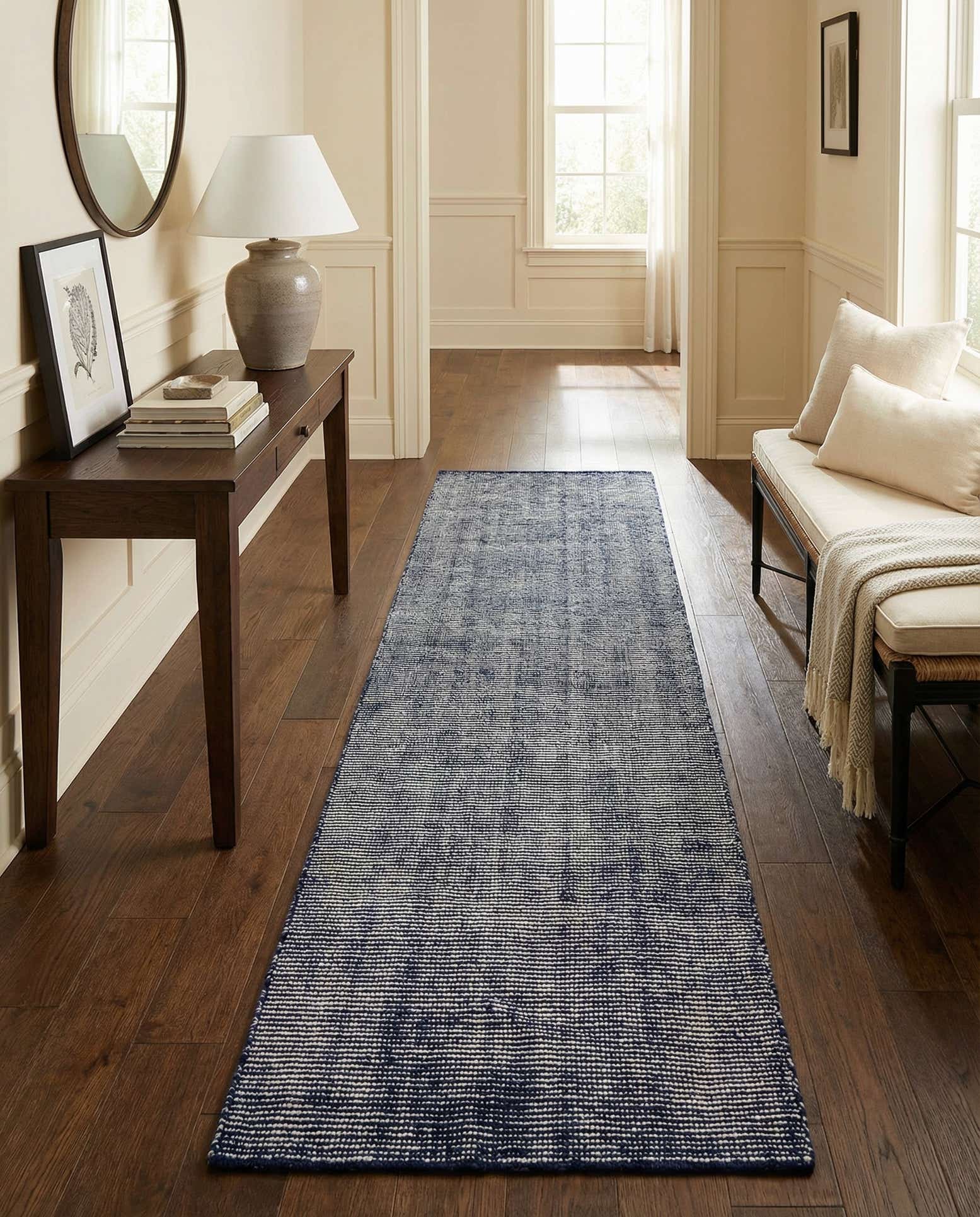 2' x 9' 10 Hand Woven Jill Zarin English Manor Farmhouse Wool Runner Rug