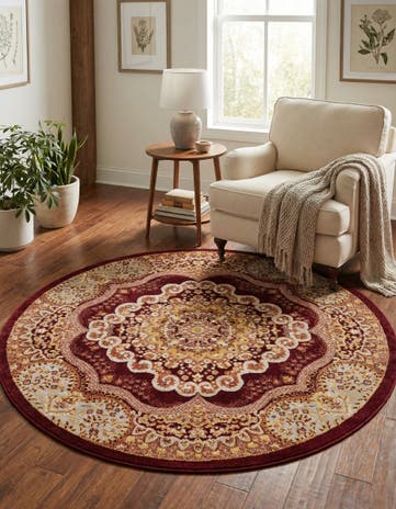 5' 3 x 5' 3 Kamala Washable Round Rug