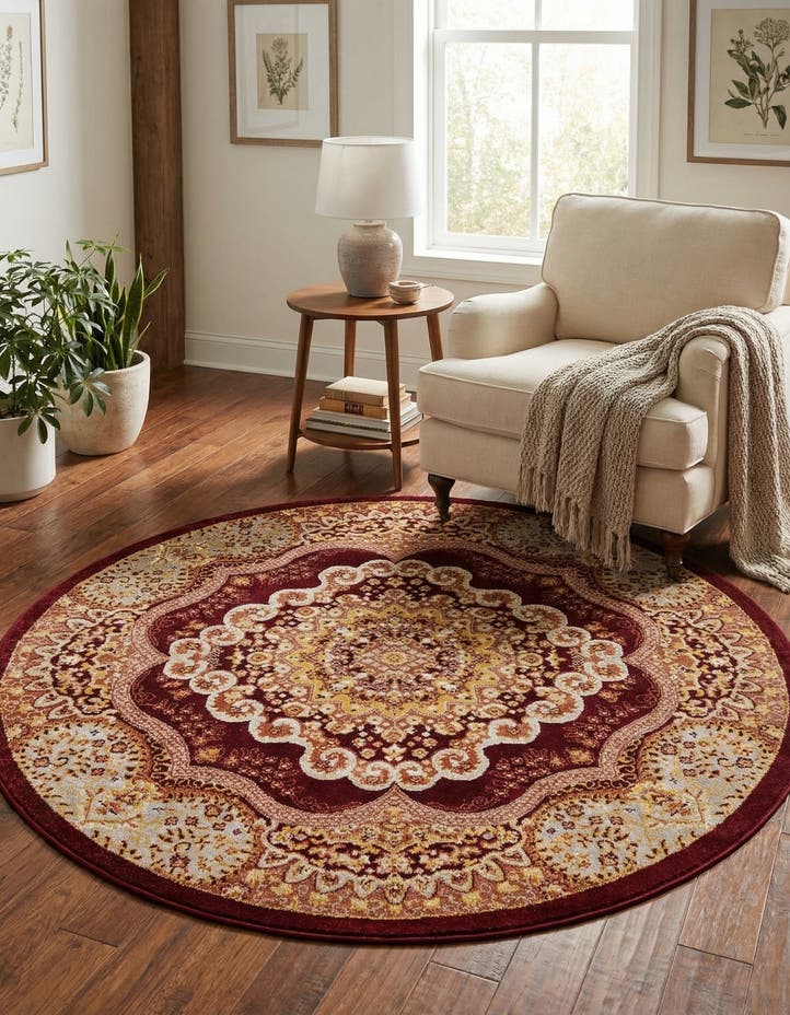5' 3 x 5' 3 Kamala Washable Round Rug