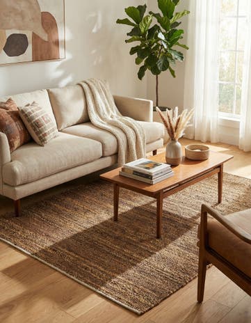4' 1 x 6' 1 Hand Woven Palm Beach Jute Rug
