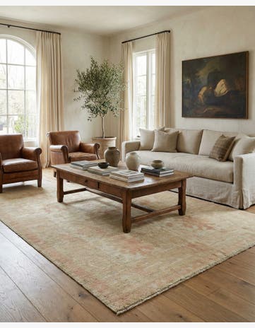 5' 2 x 7' 4 Hand Knotted Oushak Wool Rug