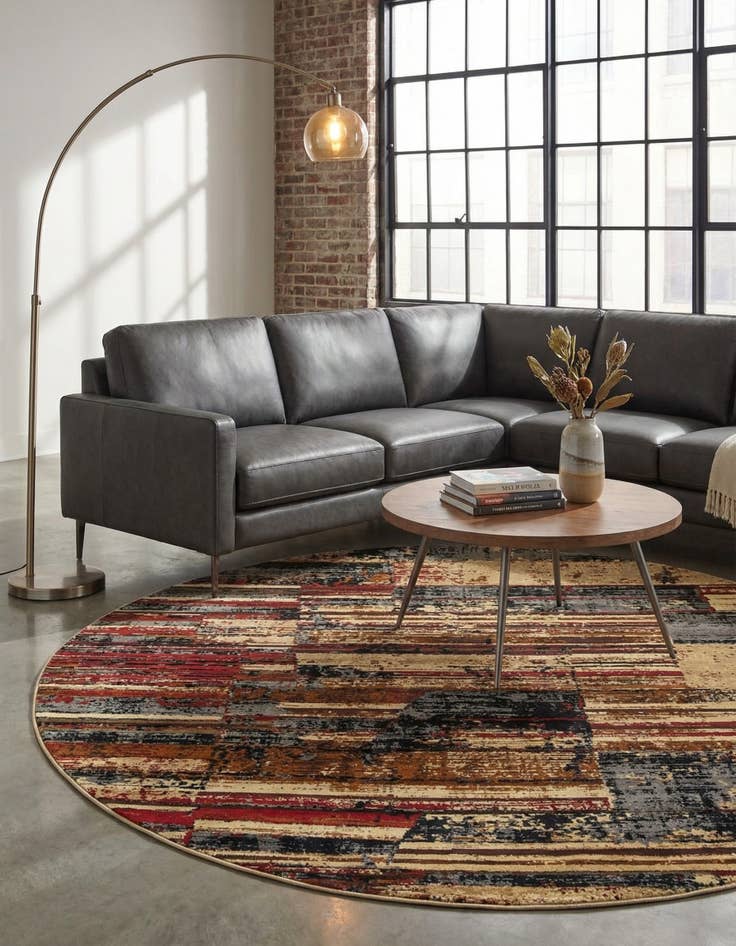 Detail image of 7' 10 x 7' 10 Saturn Round Rug