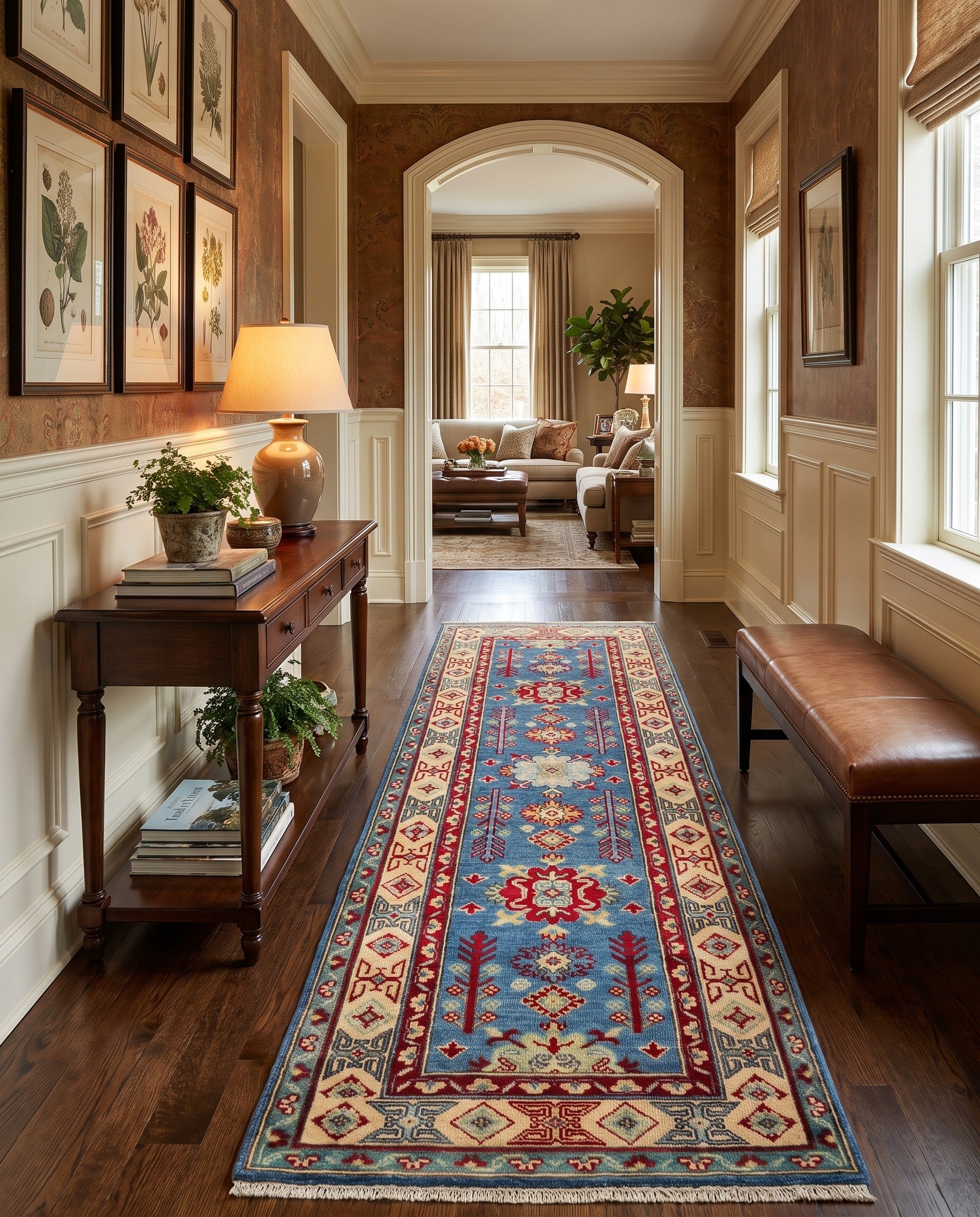 2' 9 x 8' 2 Hand Knotted Kazak Runner Rug