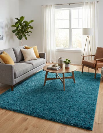 5' 3 x 7' Solid Shag Rug