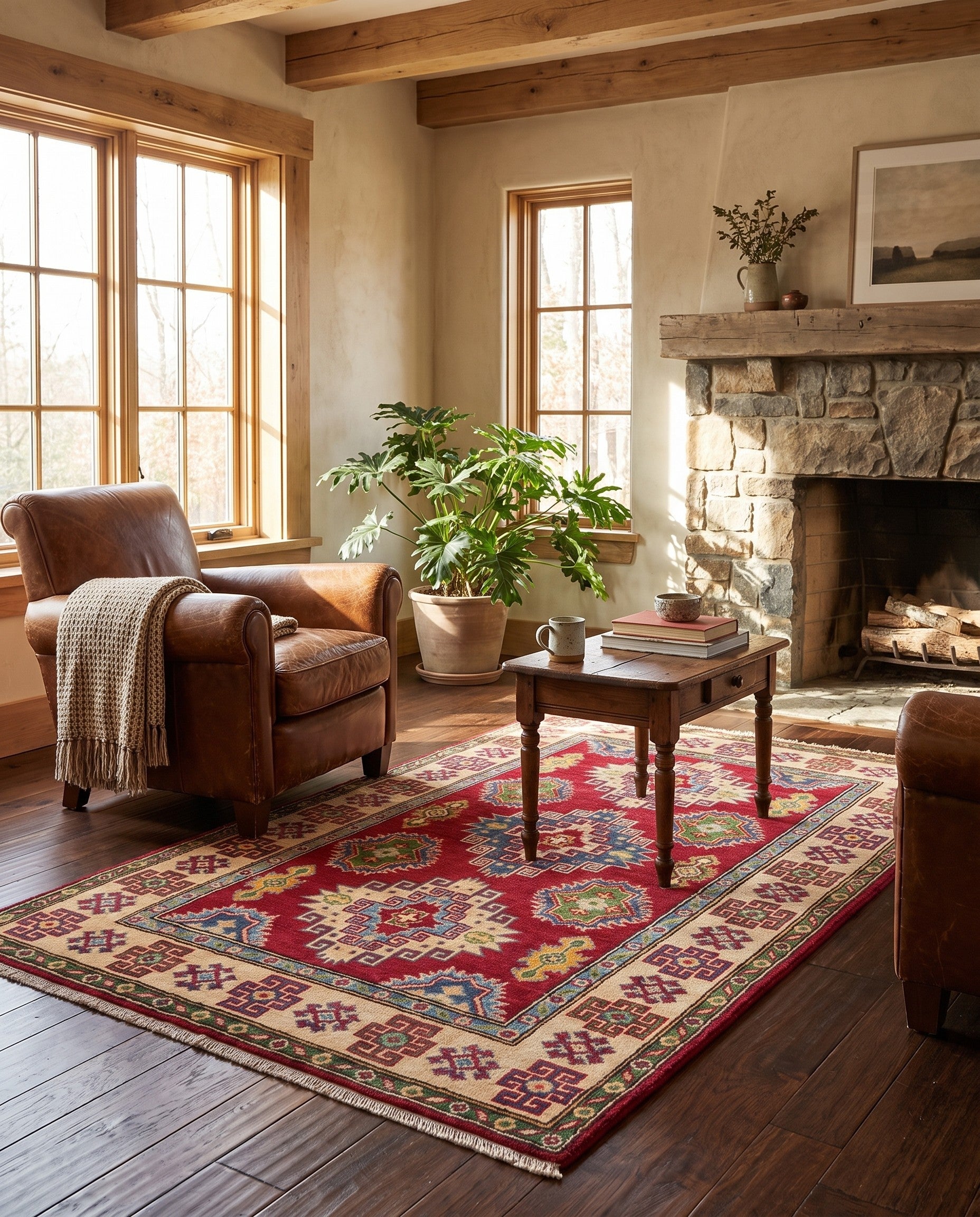 3' 3 x 5' 1 Hand Knotted Kazak Rug
