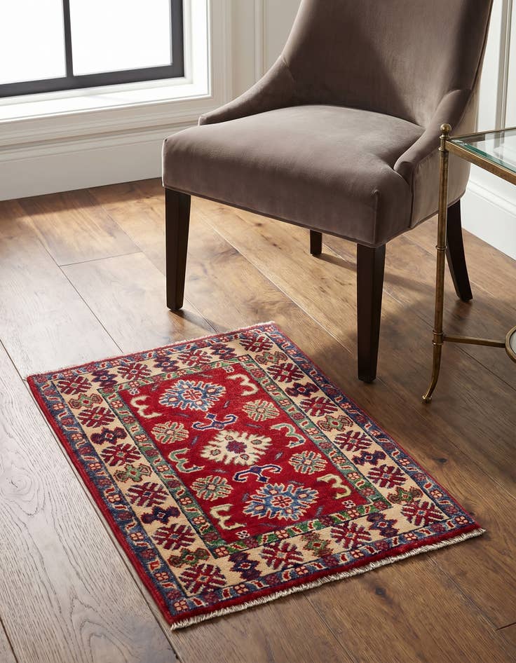 Detail image of 2' x 2' 11 Hand Knotted Kazak Rug