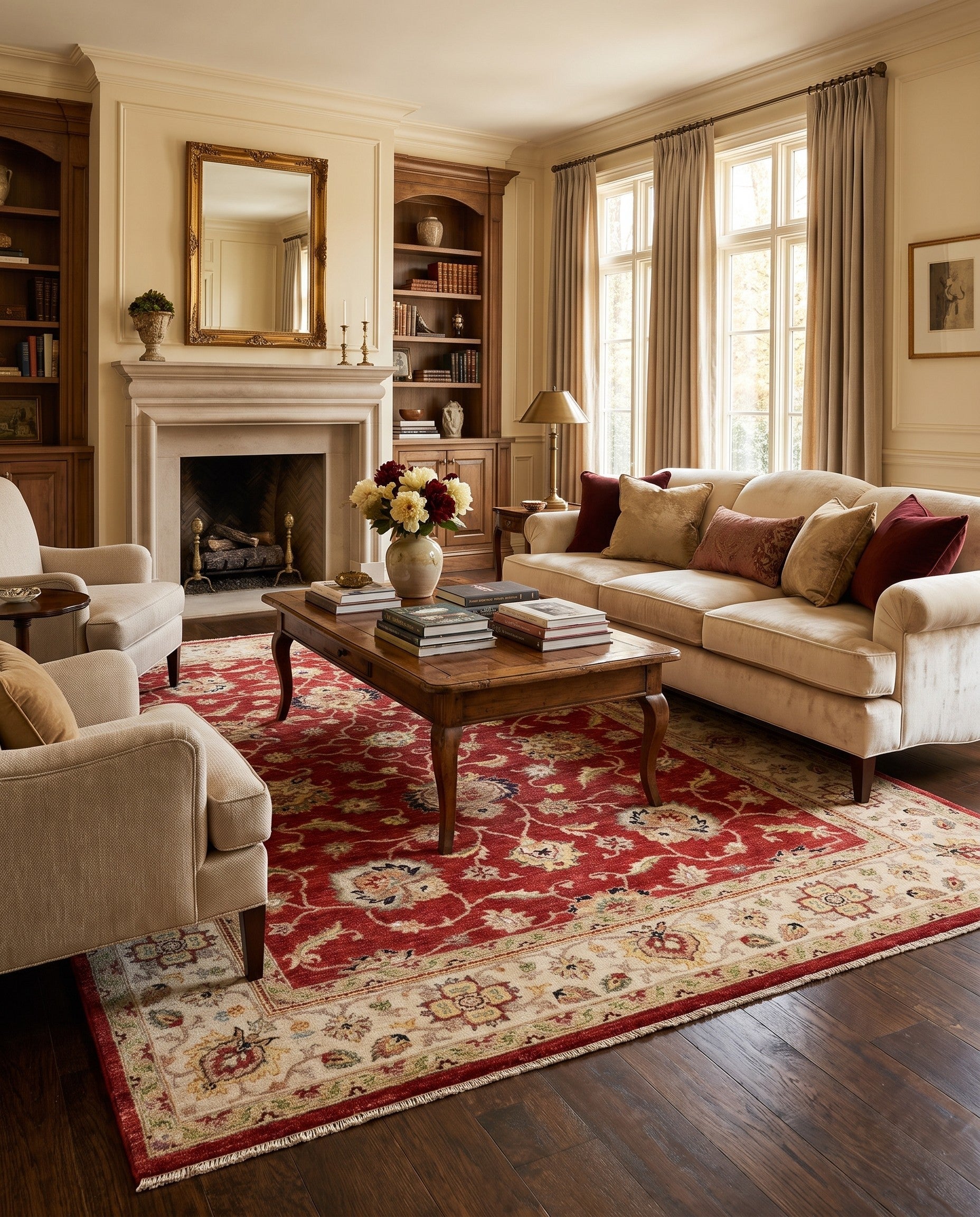 6' 9 x 9' 9 Hand Knotted Ziegler Rug
