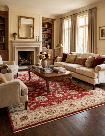 6' 9 x 9' 9 Hand Knotted Ziegler Rug
