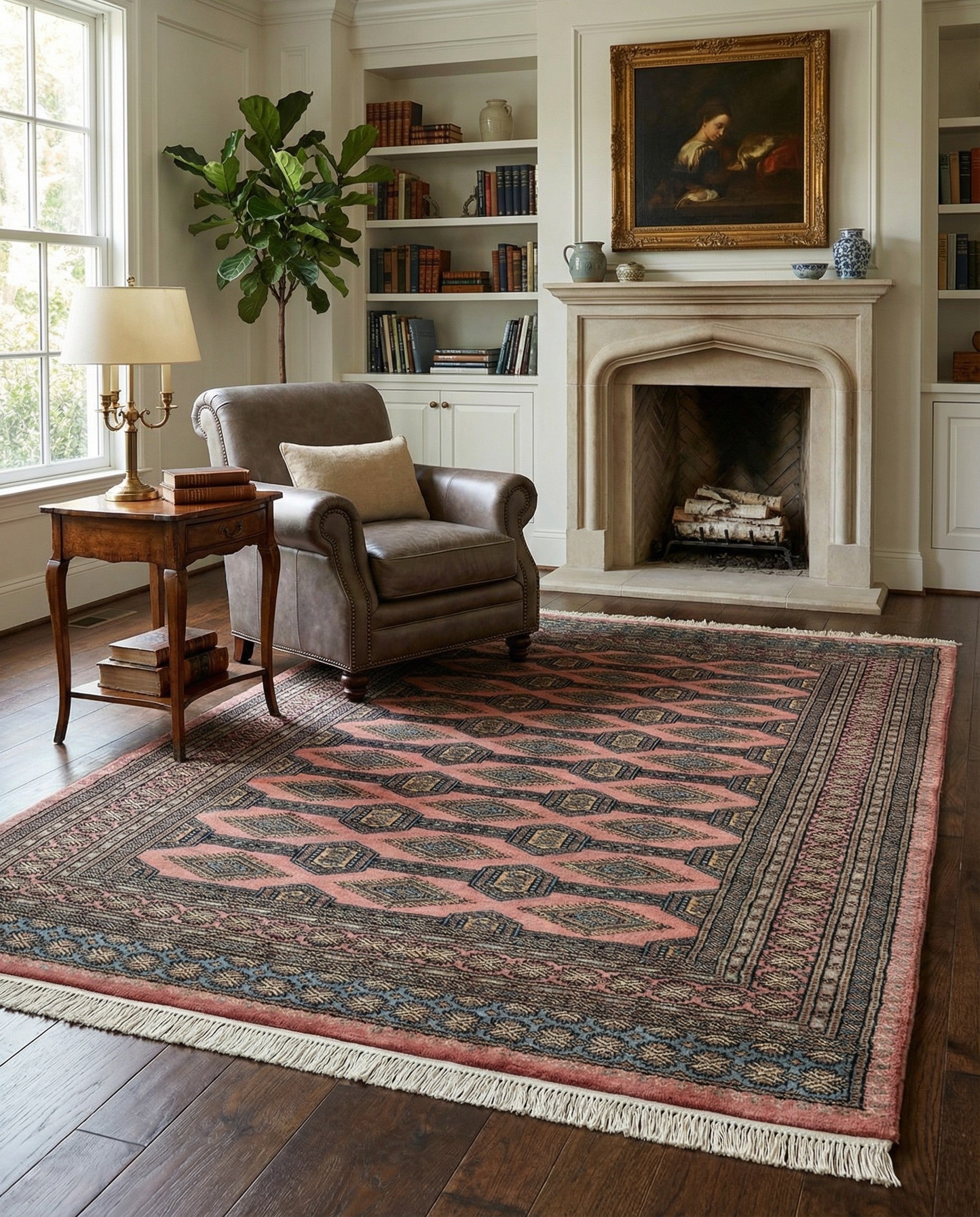 4' 2 x 6' 4 Hand Knotted Bokhara Oriental Wool Rug