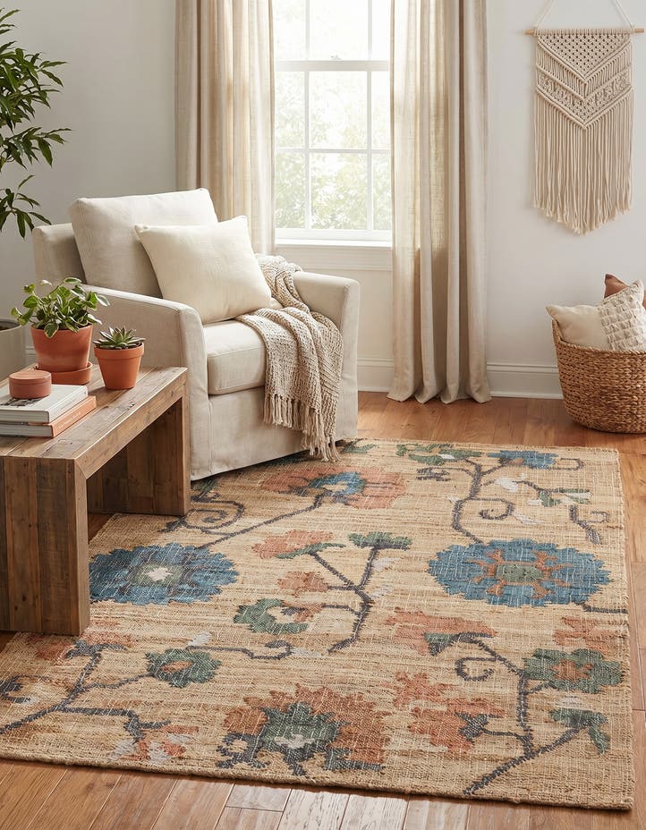 4' 1 x 6' 1 Hand Woven Kala Handwoven Jute Rug