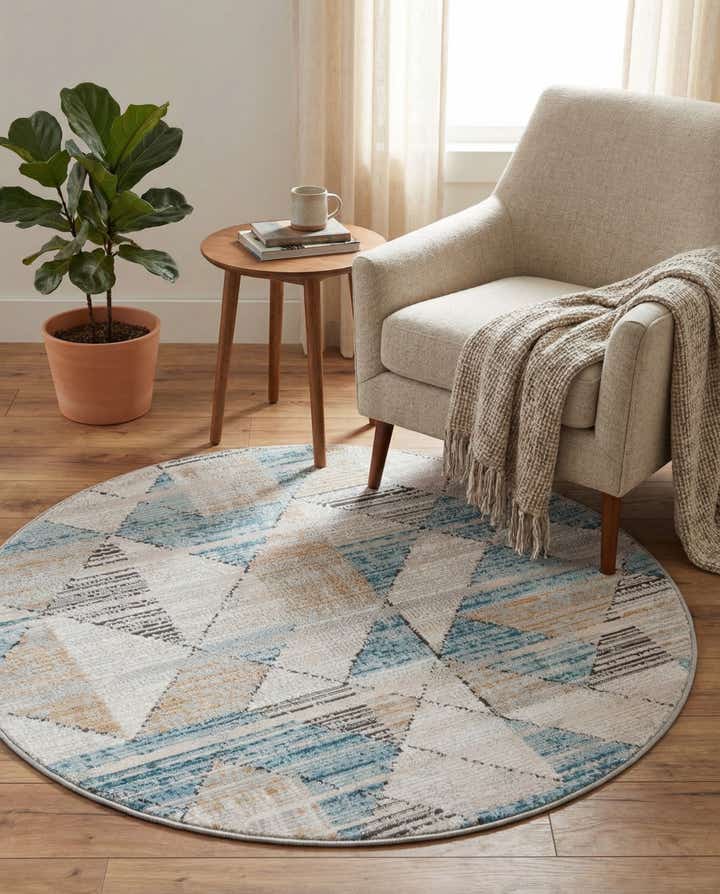 3' 3 x 3' 3 Leipzig Round Rug