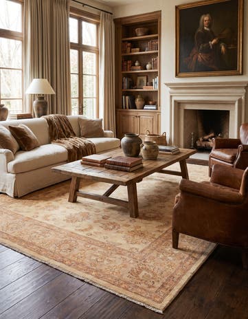 6' 4 x 8' 1 Hand Knotted Ziegler Rug
