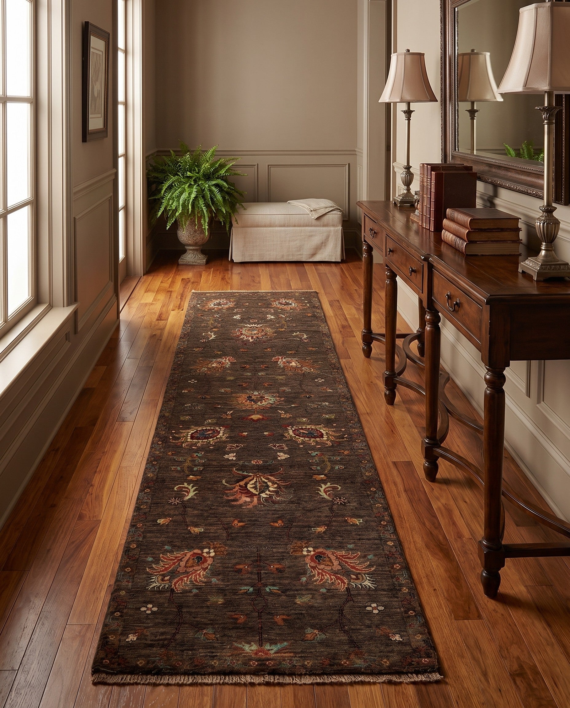 2' 7 x 9' 9 Hand Knotted Ariana Ziegler Runner Rug