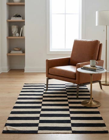 3' 4 x 4' 10 Hand Woven Kilim Modern Wool Rug