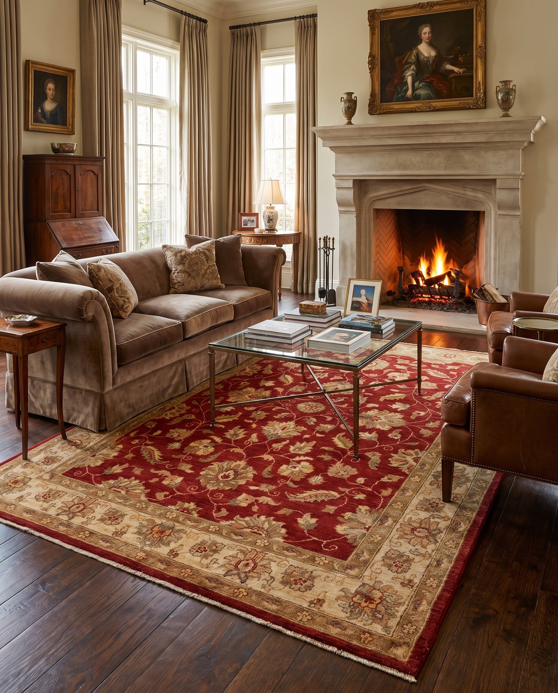 5' 5 x 7' 11 Hand Knotted Ziegler Rug