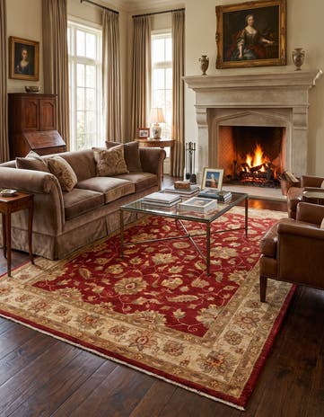 5' 5 x 7' 11 Hand Knotted Ziegler Rug