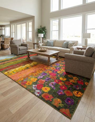10' 6 x 16' 5 Washable Hyacinth Rug