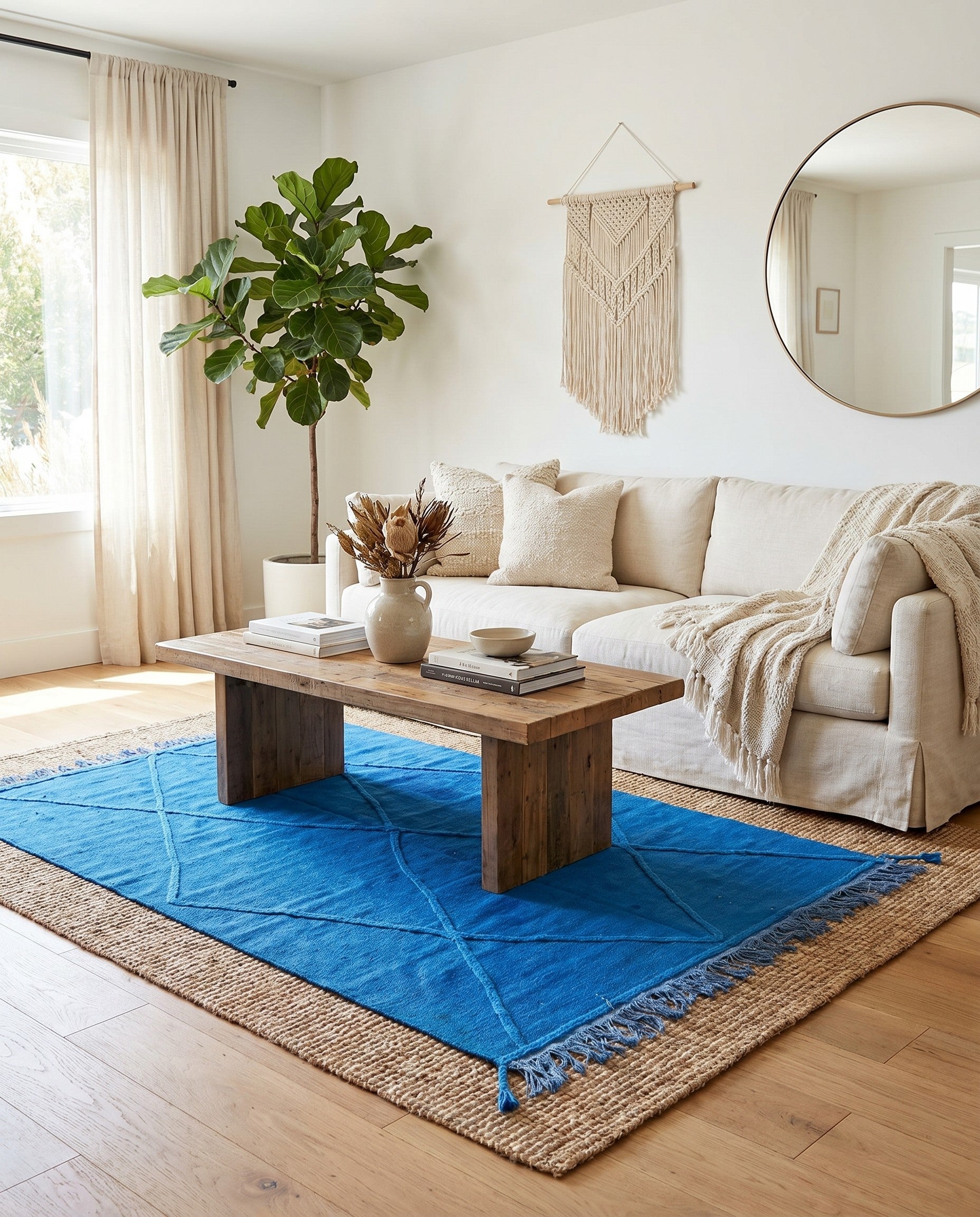 4' 1 x 6' 2 Hand Woven Kilim Modern Wool Rug