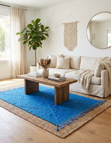 4' 1 x 6' 2 Hand Woven Kilim Modern Wool Rug