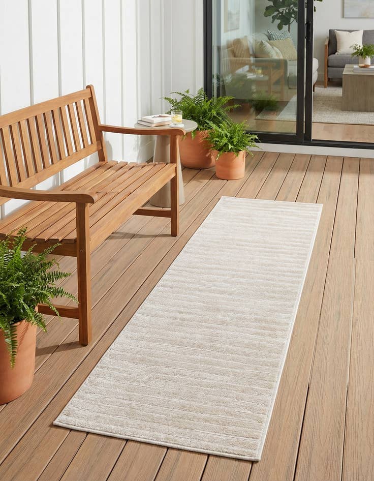 Detail image of 2' x 6' Washable Sabrina Soto Ola Indoor / Outdoor Runner Rug