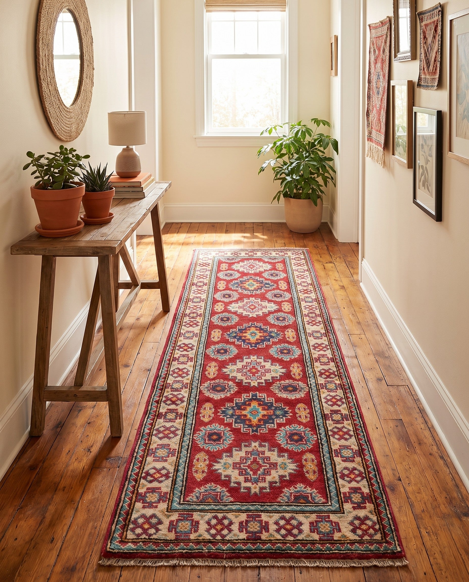 2' 1 x 6' 1 Hand Knotted Kazak Runner Rug