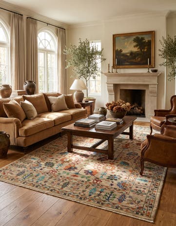 6' 11 x 10' Hand Knotted Ariana Ziegler Rug