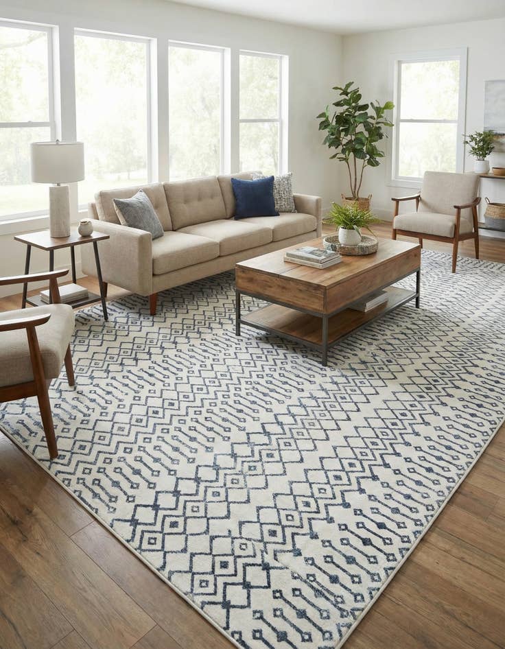 Detail image of 10' x 14' Bohemian Trellis Rug