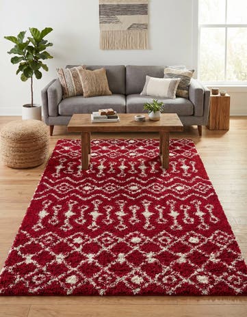 5' 3 x 8' Moroccan Trellis Shag Rug