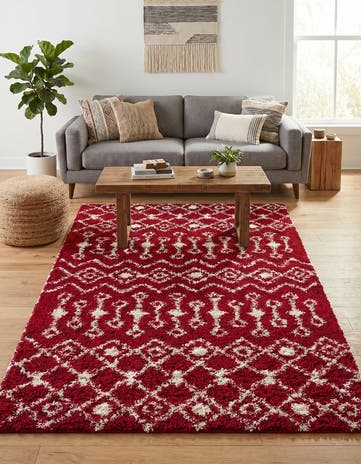 5' 3 x 8' Moroccan Trellis Shag Rug