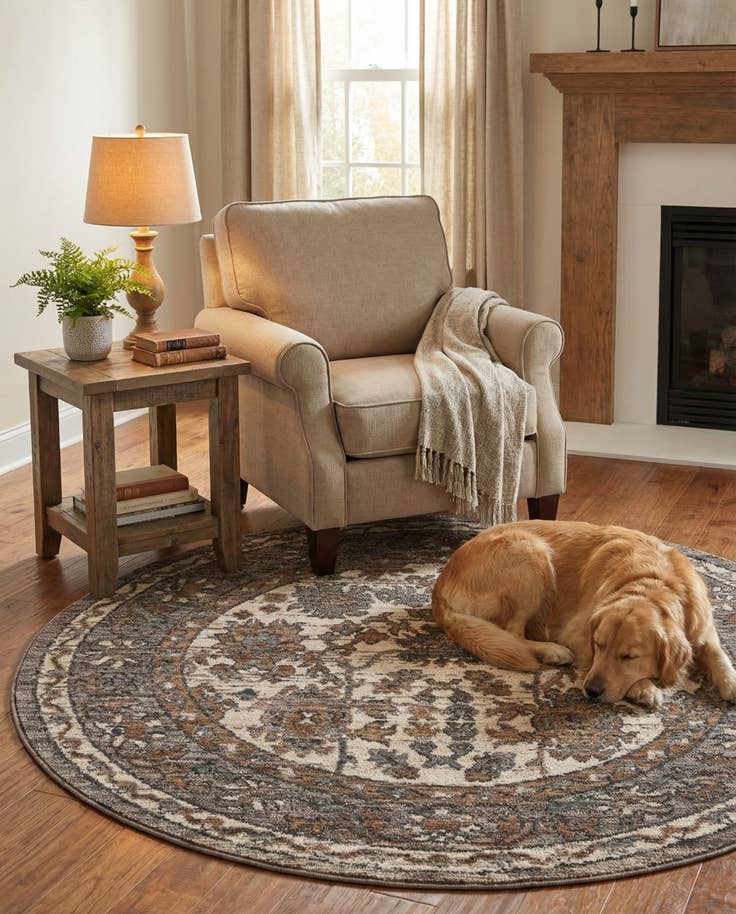 Detail image of 5' x 5' Grand Tradition Round Rug