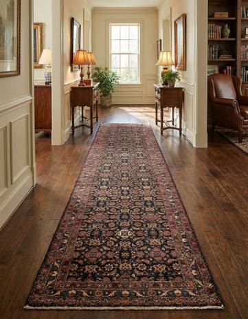3' 5 x 13' 7 Hamedan Wool Runner Rug