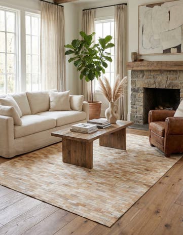 4' 8 x 6' 7 Cowhide Rug