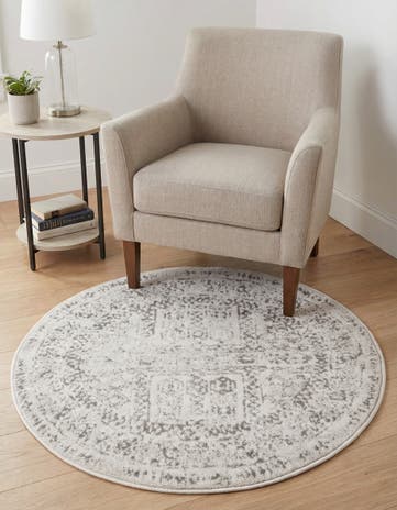 Cream Oxford Round Rug
