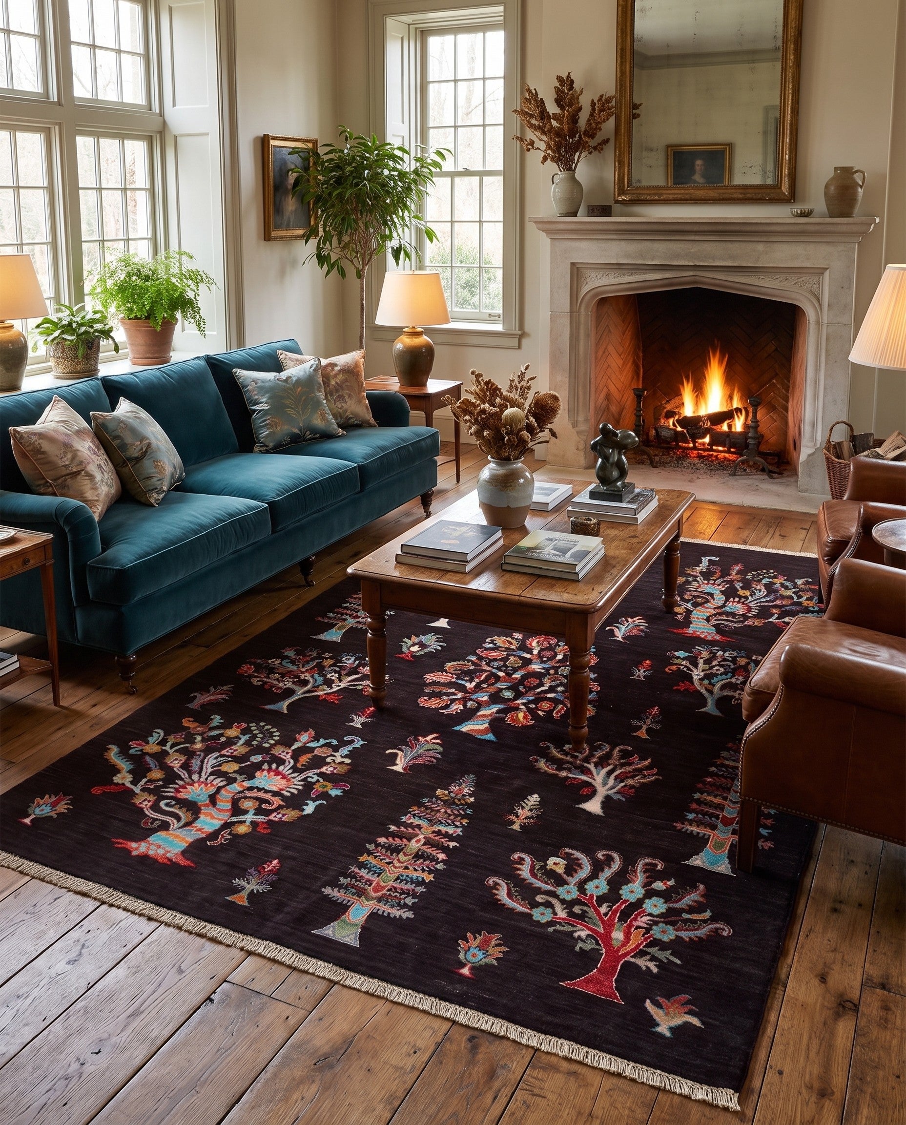 4' 11 x 6' 8 Hand Knotted Ariana Ziegler Rug